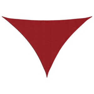 vidaXL Voile de parasol tissu oxford triangulaire 3x3x4 24 m rouge