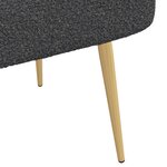 vidaXL Banc rembourré avec dossier Gris foncé 110 x 60 x 76 cm Bouclé