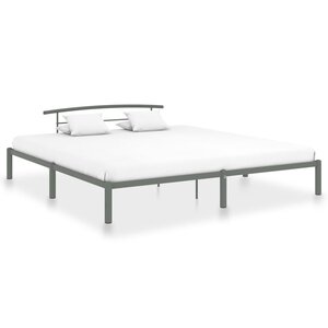 vidaXL Cadre de lit sans matelas gris métal 200x200 cm