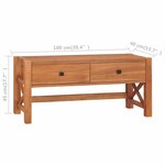 vidaXL Meuble TV 100x40x45 cm Bois de teck