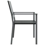 vidaXL Chaises de jardin lot de 6 noir 54x62 5x89 cm résine tressée