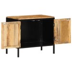 vidaXL Table de chevet 50x30x45 cm Bois massif de manguier brut
