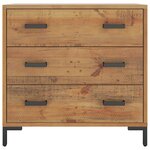 vidaXL Commode 75x35x70 cm Bois de pin massif