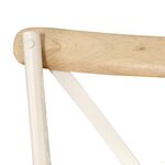 vidaXL Chaises à dossier croisé lot de 2 blanc bois de manguier solide
