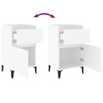 vidaXL Tables de chevet 2 Pièces blanc 40x35x70 cm