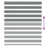 vidaXL Store zèbre gris foncé largeur du tissu 115 9 cm polyester