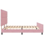 vidaXL Lit à ressorts avec tête de lit Rose 200 x 200 cm Velours