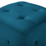 vidaXL 2 Pièces Poufs Bleu 30 x 30 x 30 cm Tissu velours