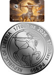 Pièce de monnaie en Palladium 12 Dollars g 0.031 (1/1000 oz) Millésime 2026 CENTAUR 1/1000 (PRÉCOMMANDE)