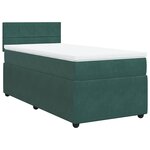vidaXL Sommier à lattes de lit avec matelas Vert foncé 90x190 cm
