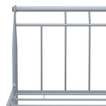 vidaXL Cadre de lit Gris Métal 200x200 cm