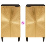 vidaXL Meuble d'appoint avec stockage Noir et or 80 x 33 5 x 75 cm