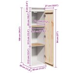 vidaXL Armoires murales 2 Pièces Blanc 30x30x100 cm Bois de pin massif