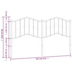 vidaXL Tête de lit métal blanc 180 cm