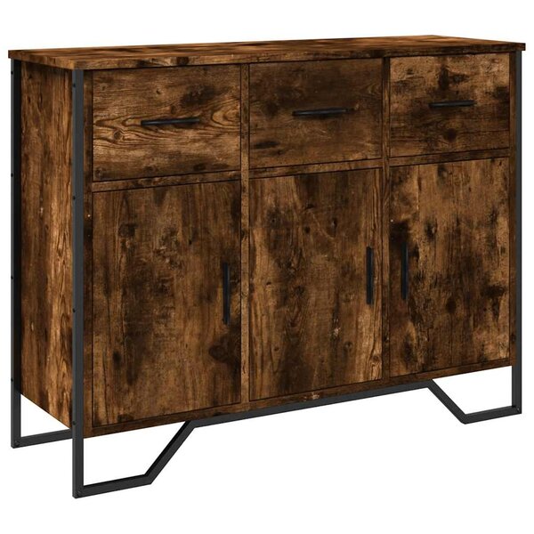 vidaXL Buffet chêne fumé 97x32 5x74 5 cm bois d'ingénierie