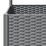 vidaXL Jardinière avec treillis Gris clair 80x40x136 cm PP