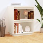 vidaXL Armoire console Blanc 60x34x75 cm Bois de pin solide