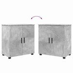 vidaXL Ensemble de mobilier de salle de bain 2 Pièces Gris béton