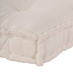 vidaXL Canapé modulaire Crème 120 x 80 x 12 cm tissu