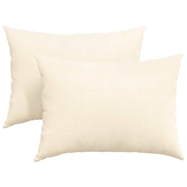 vidaXL Coussins de canapé 2 Pièces Crème 70 x 50 cm