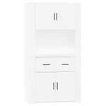 vidaXL Buffet haut Blanc Bois d'ingénierie
