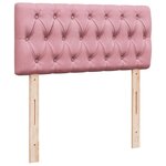 vidaXL Sommier à lattes de lit avec matelas Rose 90x200 cm Velours