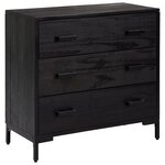 vidaXL Commode Noir 75x35x70 cm Bois de pin massif