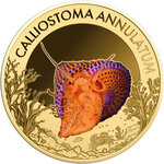 Monnaie VIOLET-BANDED TOP SNAIL Sea Creatures 1/1000 Oz Or 3000 Francs Chad