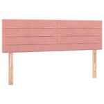 vidaXL Sommier à lattes de lit avec matelas Rose 140x190 cm Velours