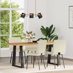 vidaXL Chaises à manger lot de 4 crème similicuir