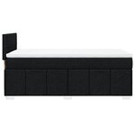 vidaXL Sommier à lattes de lit avec matelas Noir 100x200 cm Tissu
