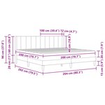 vidaXL Cadre de lit avec matelas Bleu 200 x 200 cm Velours