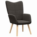 vidaXL fauteuil Gris foncé 62 x 67 x 95 5 cm Tissu Sherpa