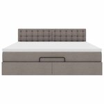 VidaXL Cadre de lit ottoman avec matelas taupe 160x200 cm tissu