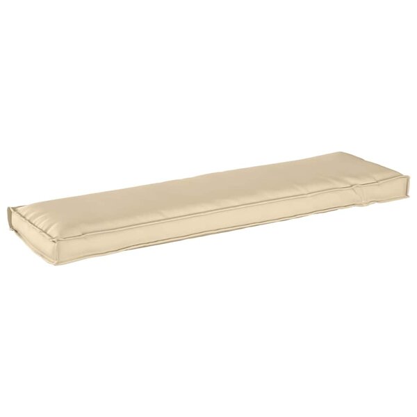 vidaXL Coussin pour banc de palette Beige 140 x 40 x 8 cm Tissu Oxford