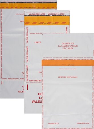 Lot de 250 enveloppes valeur déclarée 265x345 mm - Décomatic