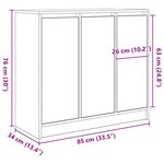vidaXL Buffet vieux bois 85x34x76 cm bois d'ingénierie