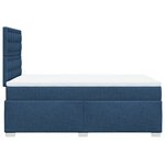 vidaXL Sommier à lattes de lit avec matelas bleu 120x190 cm tissu