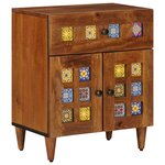 vidaXL Cabinet de chevet Marron 50 x 33 x 60 cm Bois de mangue massif