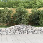 vidaXL Paniers à gabions arqués 4 Pièces 400x30x40/60 cm Fer galvanisé