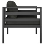 vidaXL Canapés simples 2 Pièces avec coussins Aluminium Anthracite