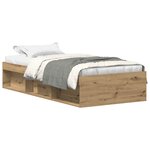 vidaXL Cadre de lit sans matelas chêne artisanal 90x200 cm