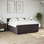 vidaXL Sommier à lattes de lit avec matelas Marron foncé 180x200 cm