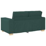 vidaXL Ensemble de Canapés 3 Pièces Vert foncé tissu