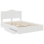 vidaXL Lit de Rangement Blanc 150 x 200 cm Bois d'ingénierie