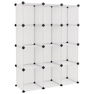 vidaXL Cubes de rangement 12 Pièces Transparent PP