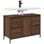 vidaXL Meuble sous-vasque avec tiroirs chêne marron 90x34 5x60 cm