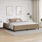 vidaXL Lit avec matelas Cappuccino 200 x 200 cm Faux cuir