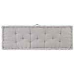 vidaXL Coussins de plancher de palette lot de 2 Coton Gris