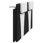 vidaXL Coussin de tête de lit Viana noir et blanc 183 cm similicuir